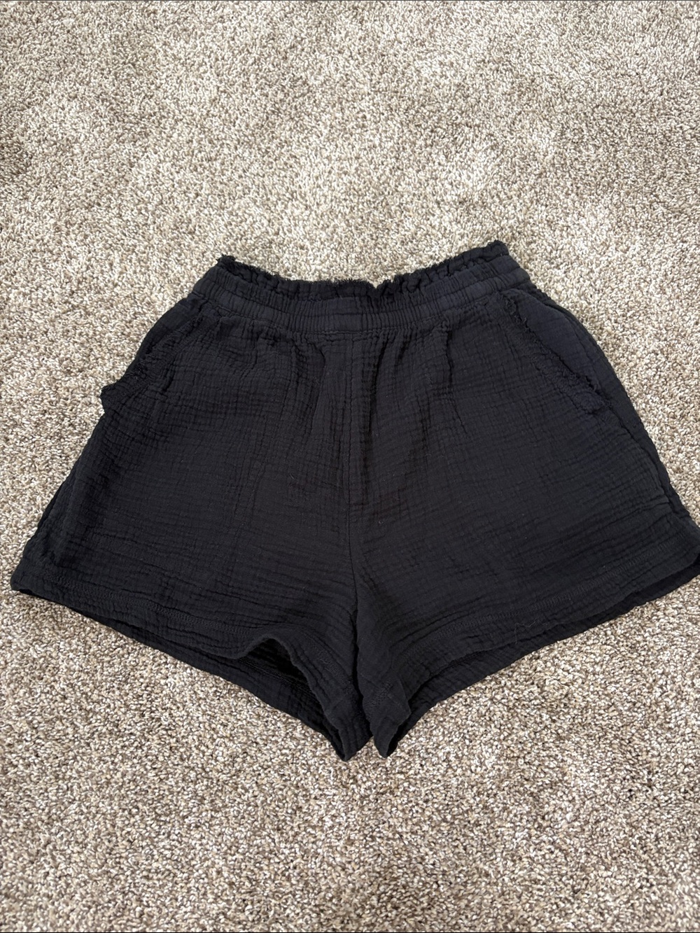 aerie Black High-Waist Shorts